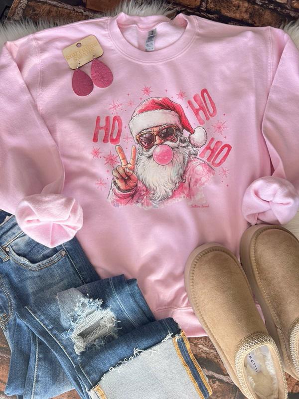 Bubble Gum Santa Sweatshirt