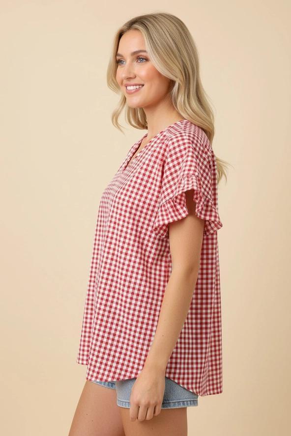 Red Gingham Top