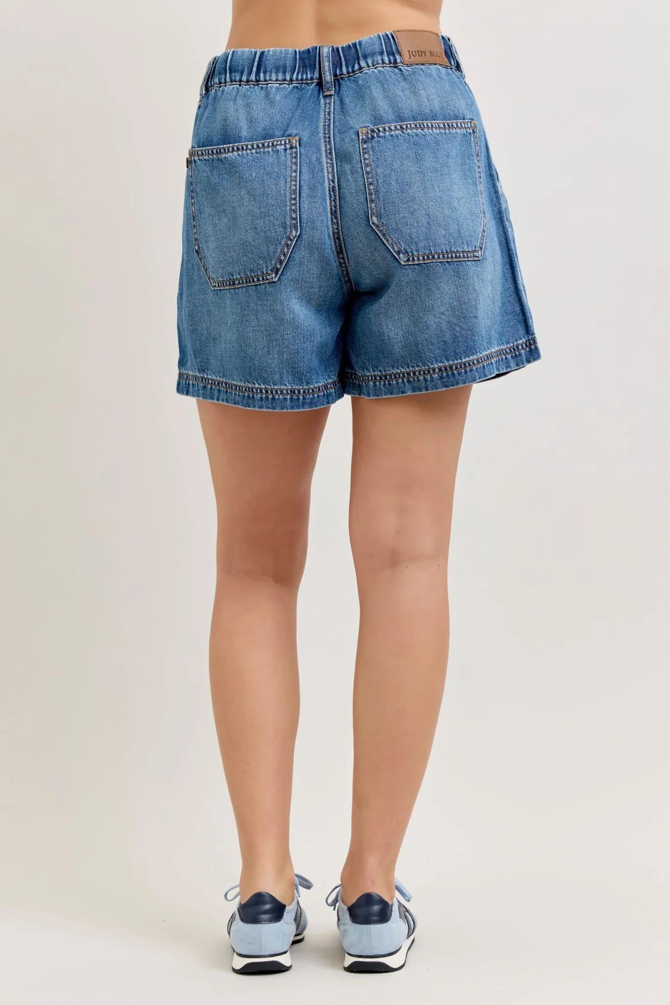 High Rise Baggy Short Featherweight Shorts by Judy Blue - Style #150352