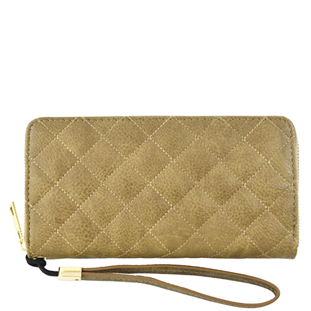 Wallet - Quilted Zip Around Wristlet