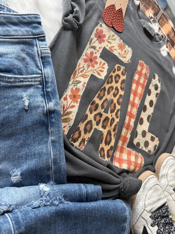 Patchwork Fall Comfort Color Tee