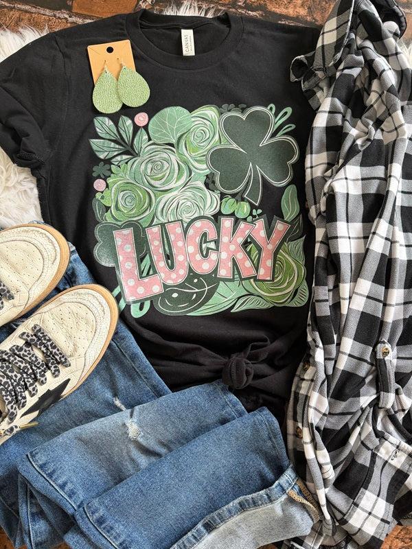 Happy Go Lucky Shamrock Tee