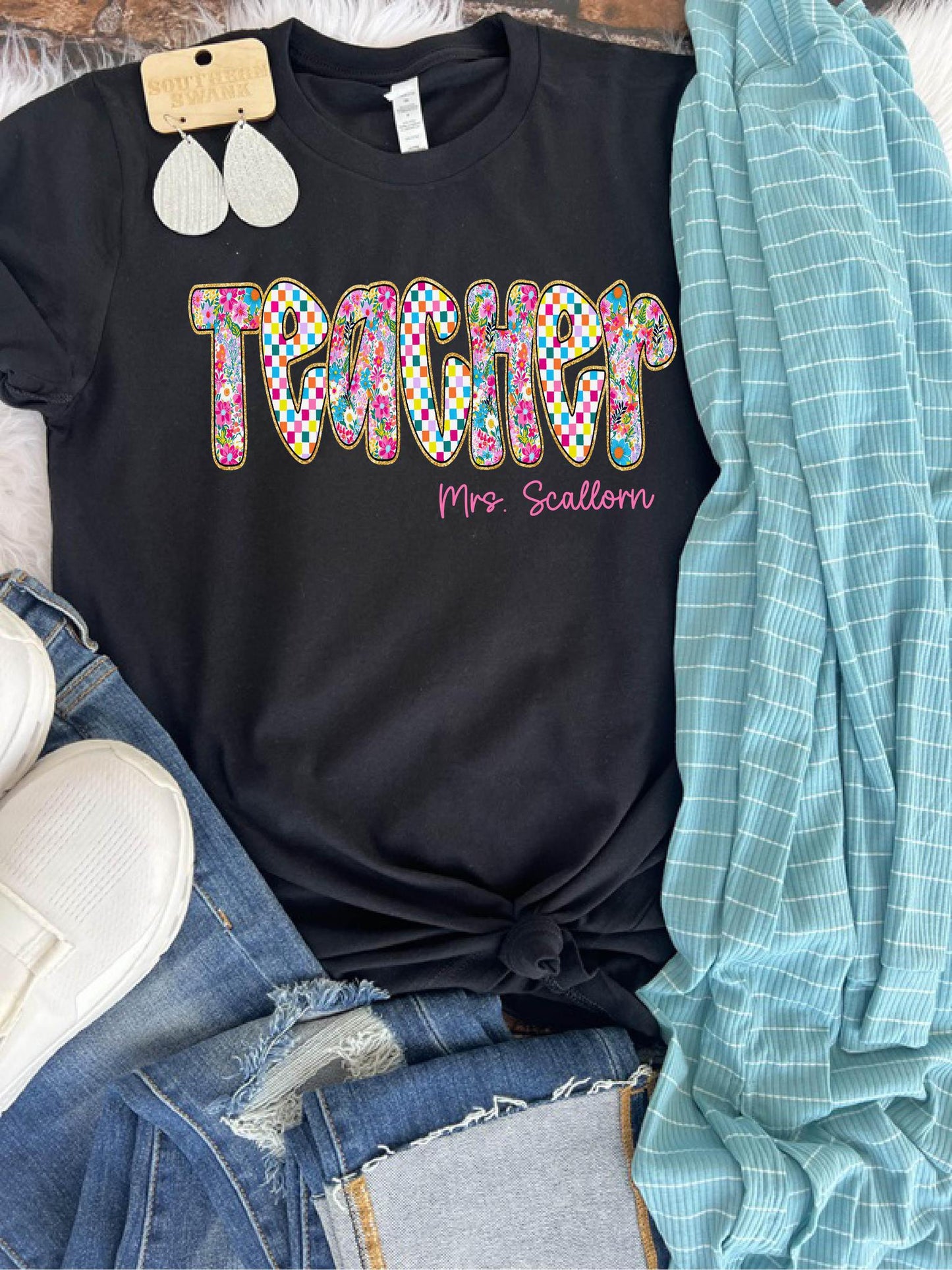 Teacher Personalized Name Tees