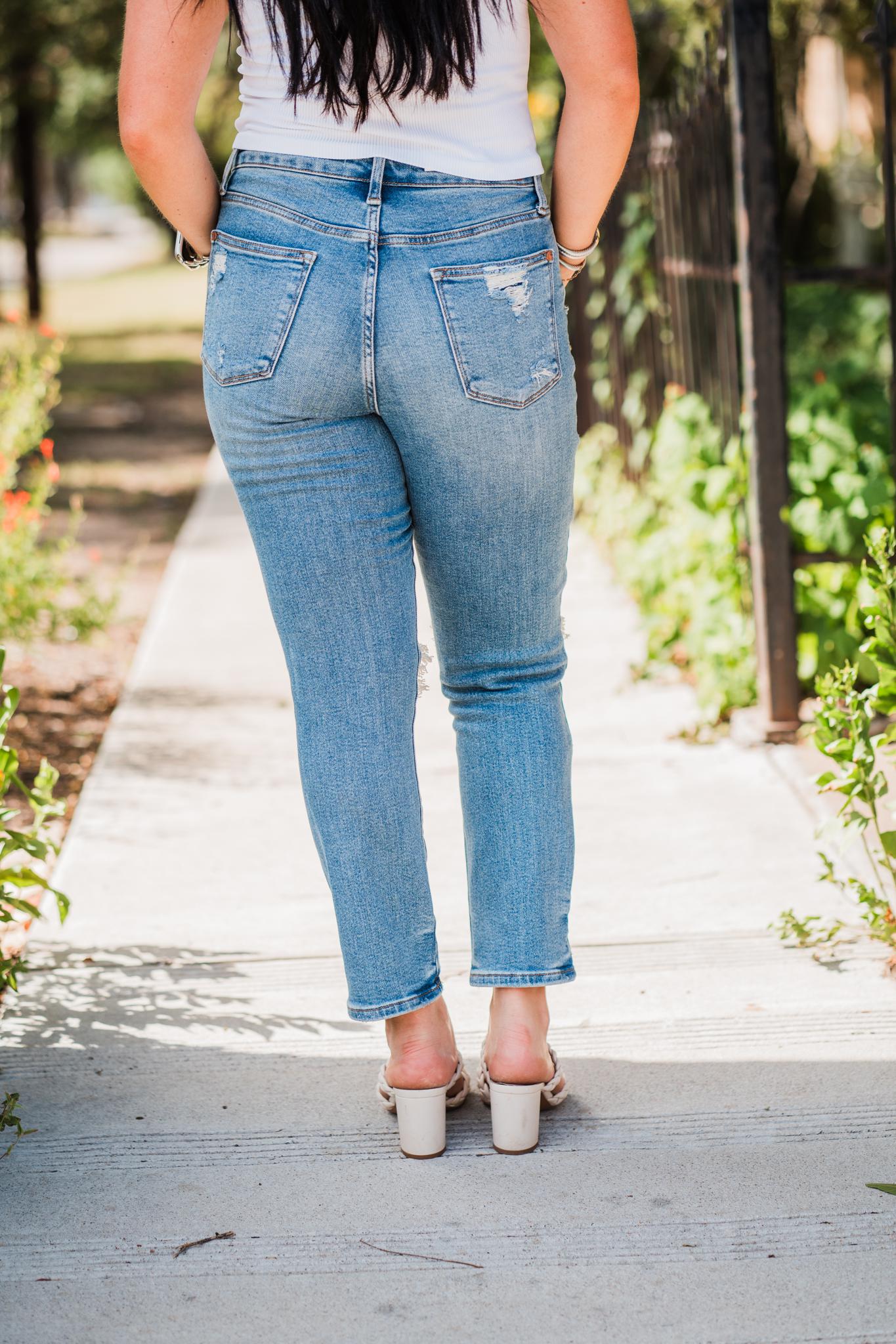 Judy Blue High Waist Destroyed Boyfriend Fit Jean - Style #88196