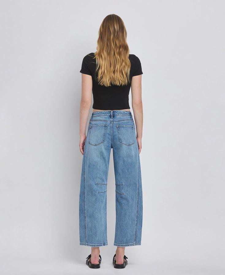 Vervet High Rise Barrel Jeans