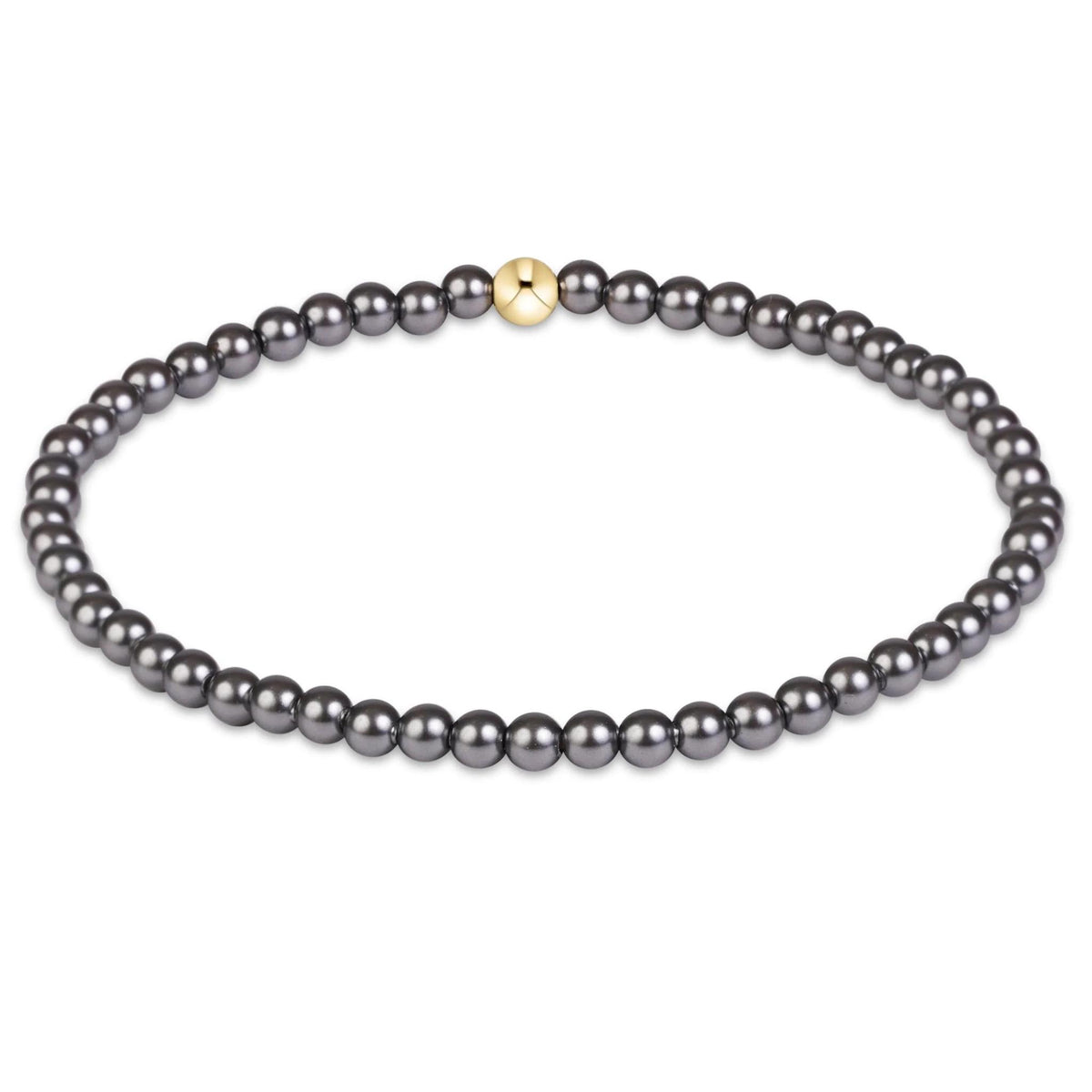 Classic Pearl Dark Grey 3mm Bracelet