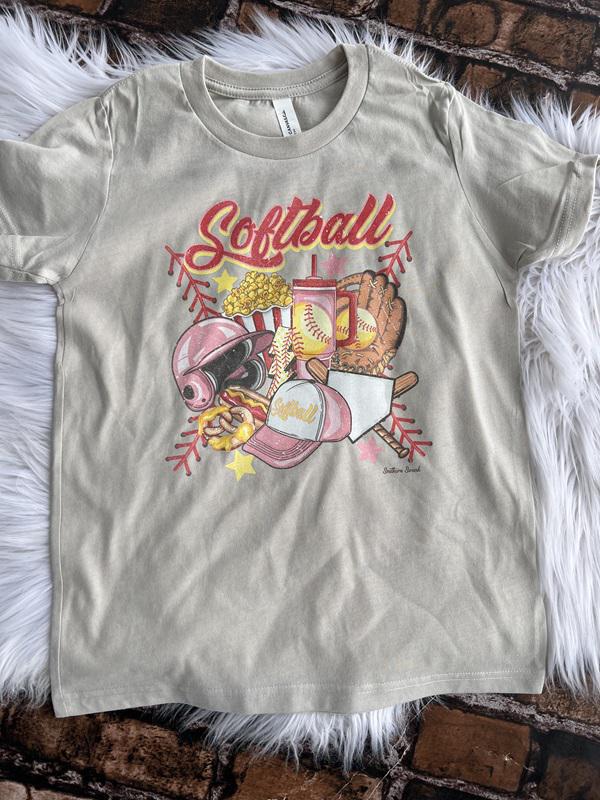 Youth Vintage Softball Tee
