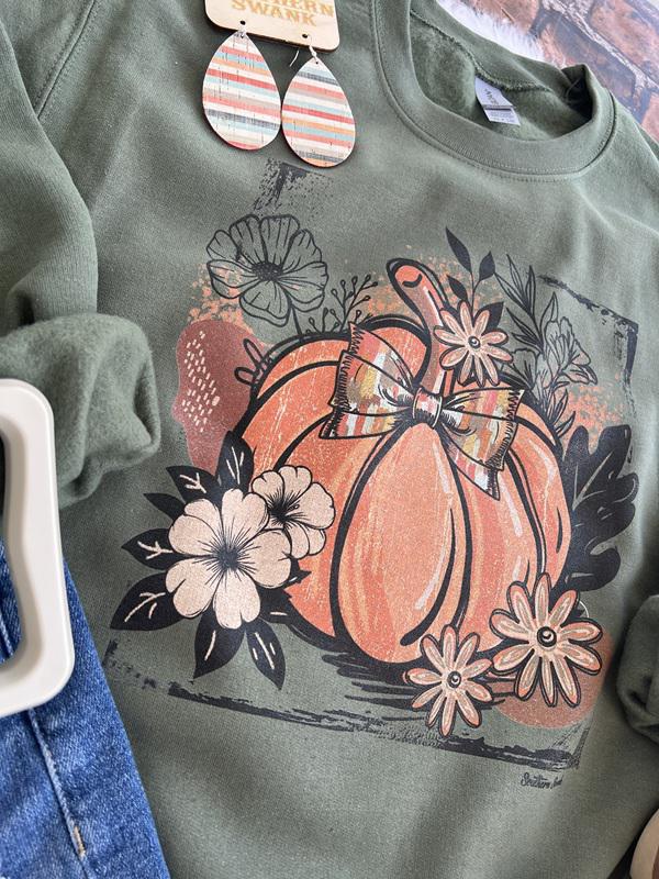 Retro Boho Pumpkin Sweatshirt