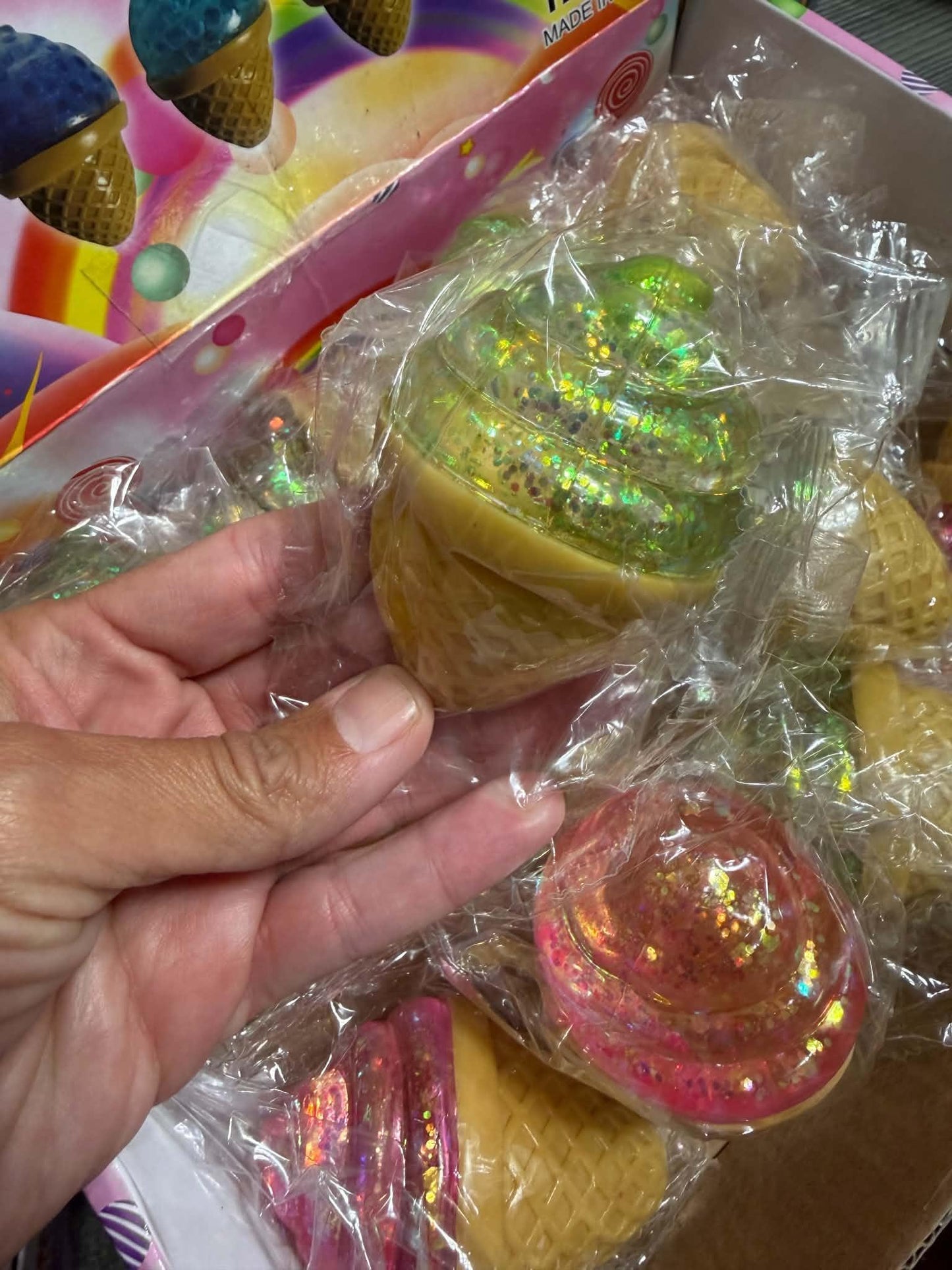 Glitter Ice Cream Cone Squishy