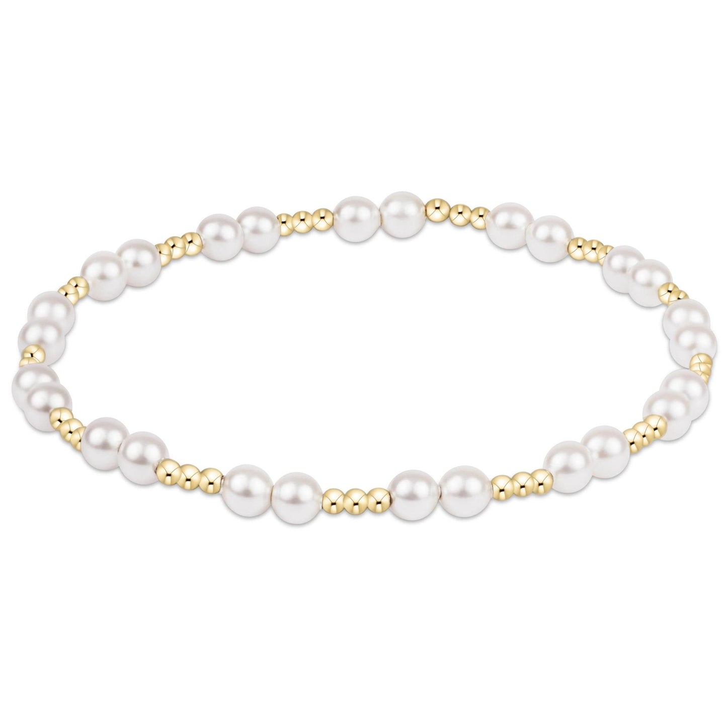 Sincerity Gold & Pearl 4mm Bracelet