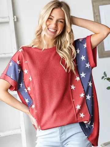Americana Knit Top