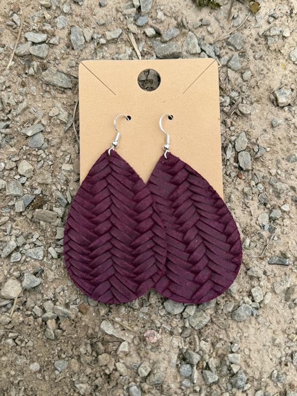 Feeling the Groove Plum Earrings