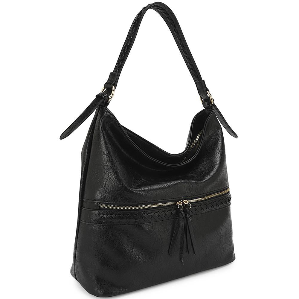 Whipstitch Hobo Shoulder Bag