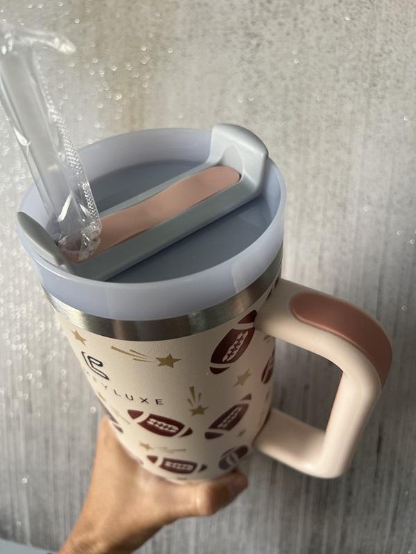 Football 40 Ounce Tumbler With Handle