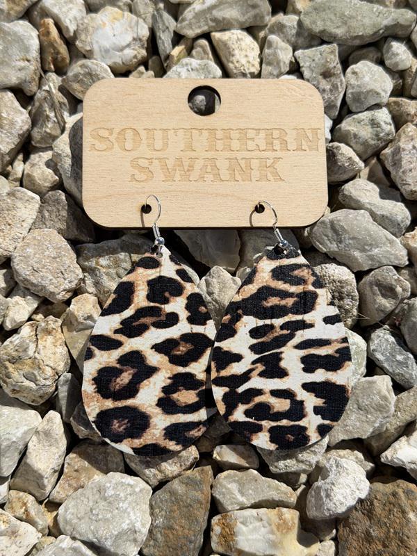 Wild White Jaguar Earrings