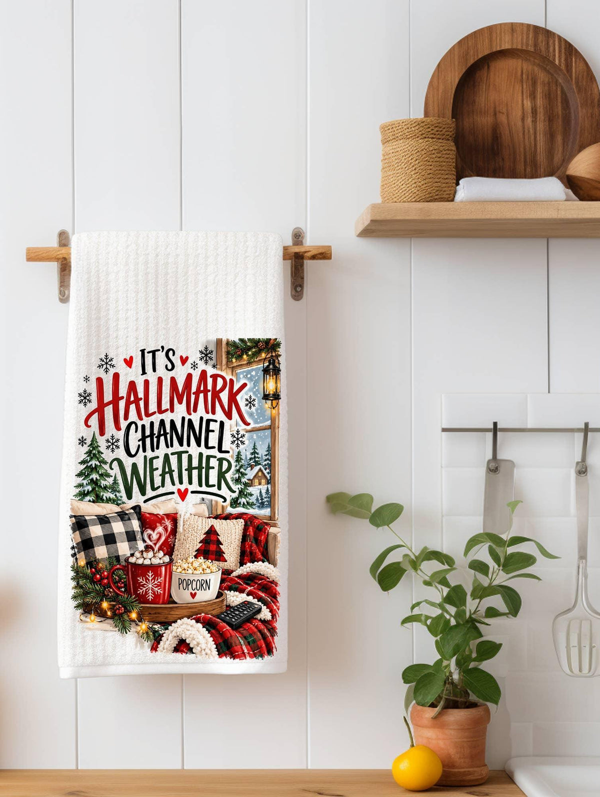 It's Hallmark Channel Weather Kitchen Towel