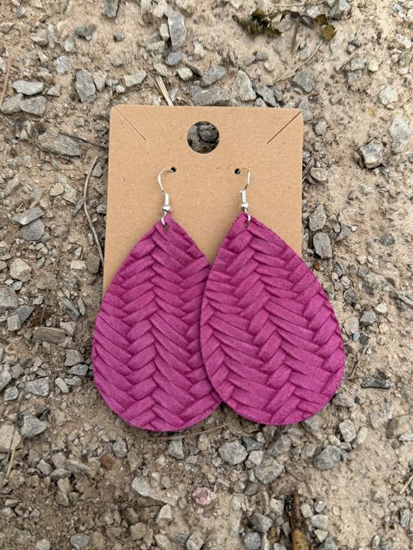 Feeling the Groove Magenta Earrings