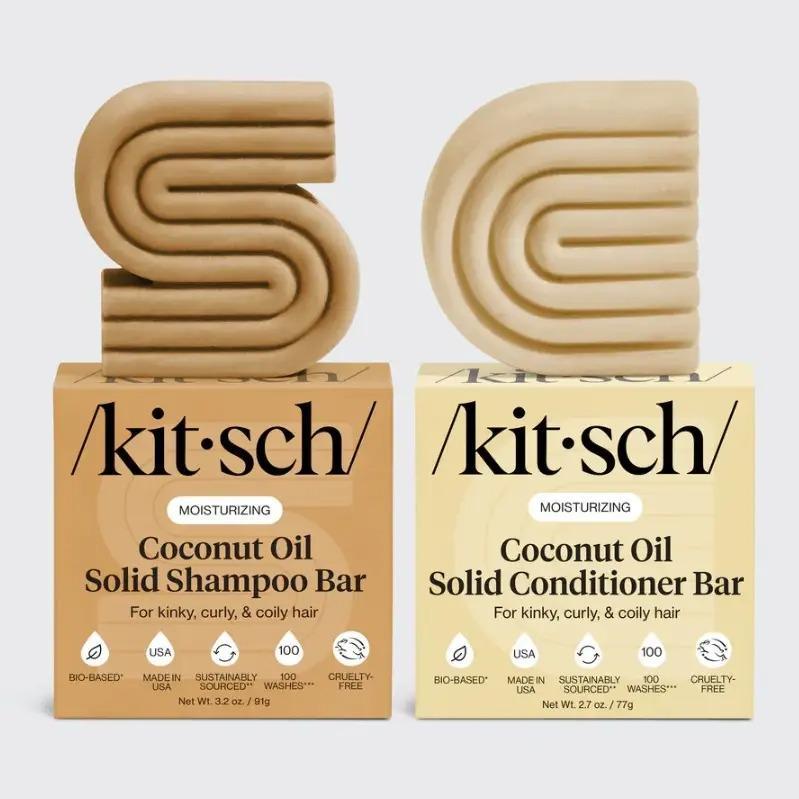 Coconut Oil Shampoo & Conditioner Bar Combo For Dry Damaged Hair