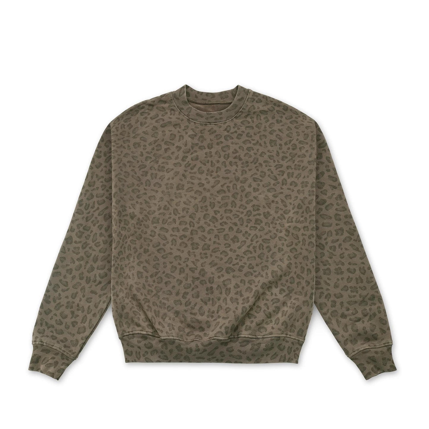 Vintage Leopard Oversized Unisex Heavy Crew Neck Sweatshirt