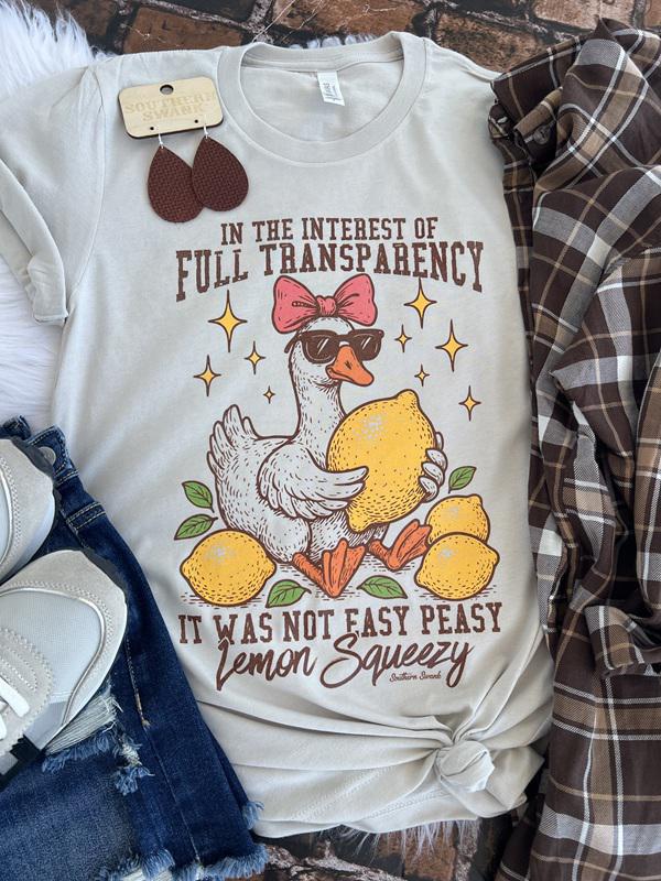 It Was Not Easy Peasy - Lemon Squeezy Tee