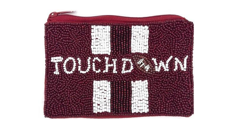 Touchdown Beaded Coin Purse