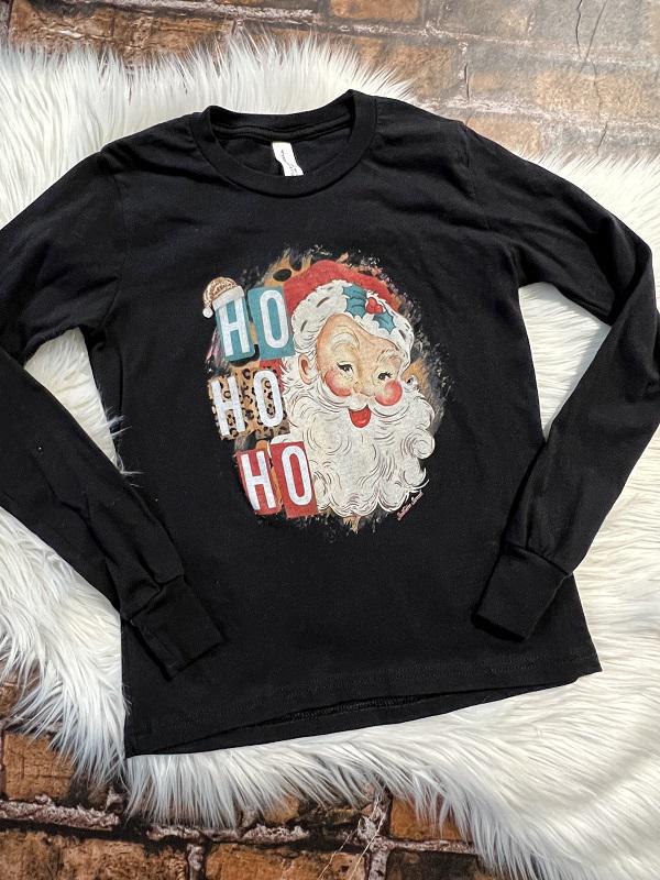 Youth Ho Ho Ho Vintage Santa Tee
