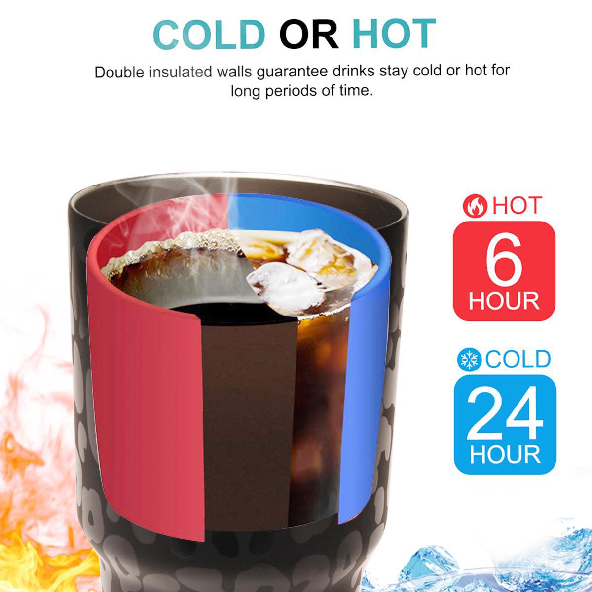 Matted Rose Gold Leopard Cups