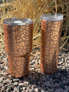 Matted Rose Gold Leopard Cups