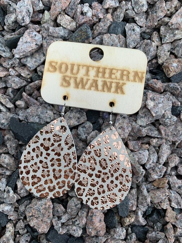 Isabelle Rose Gold Leopard Earrings