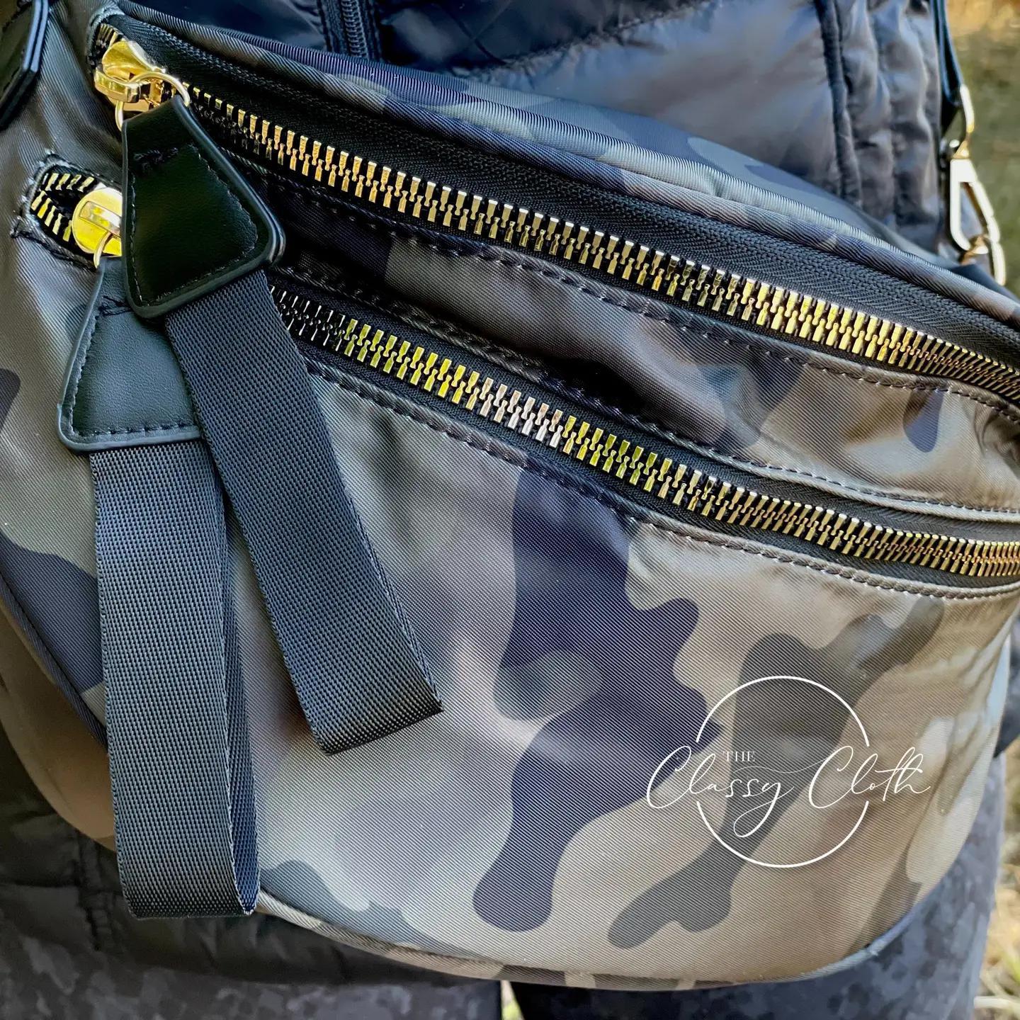 Black Camo Farah Fanny Bum Bag