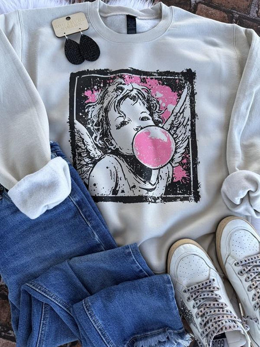 Cupid Retro Bubble Gum Sweatshirt