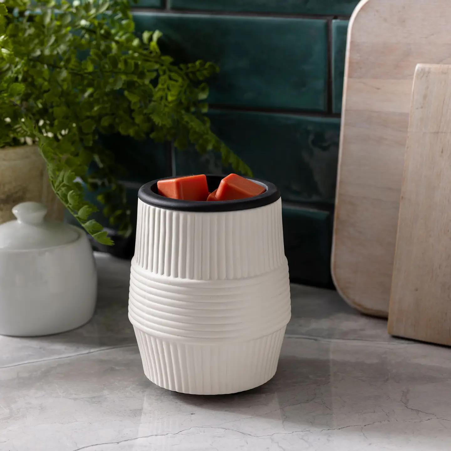 Porcelain Ridges Flip Dish Wax Warmer