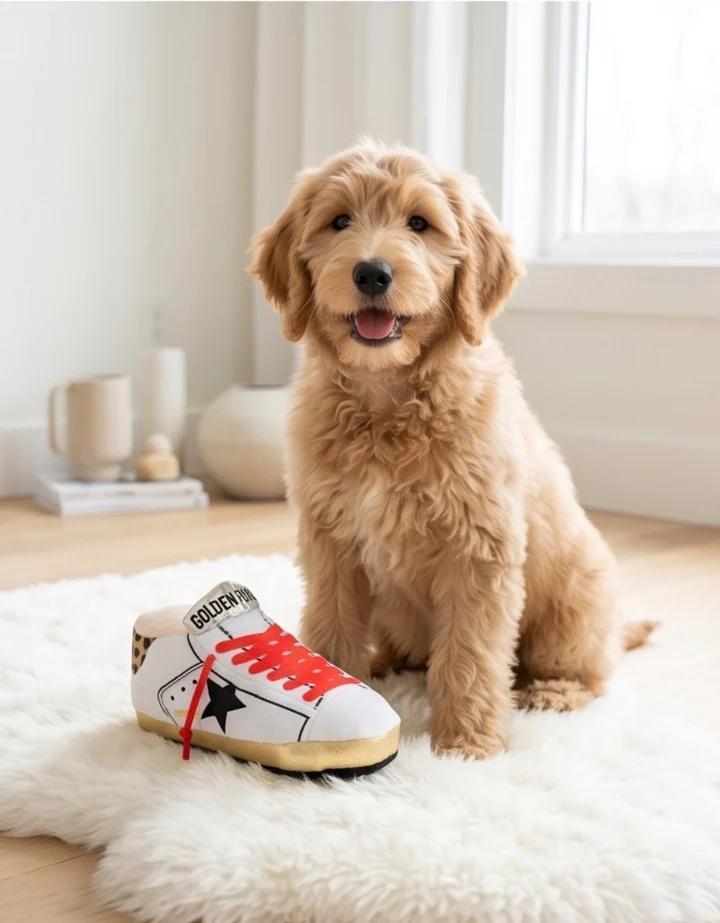 Golden Pooch Tennis Show Plush Dog Toy by Haute Diggity Dog