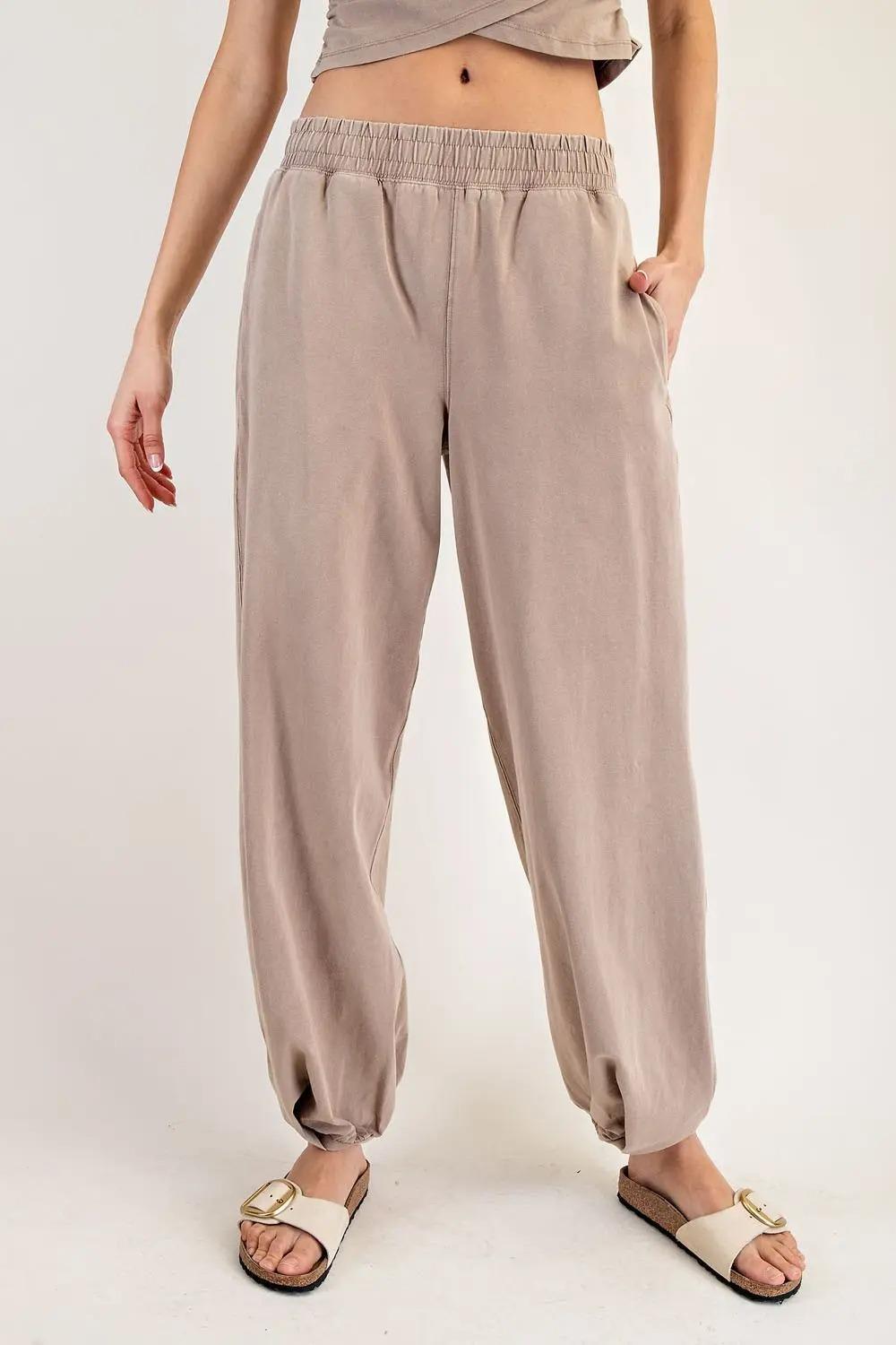 Solid Pocket Jogger Sweatpants by ee:some ~ Colors: Ash Black, Coco, Winterberry