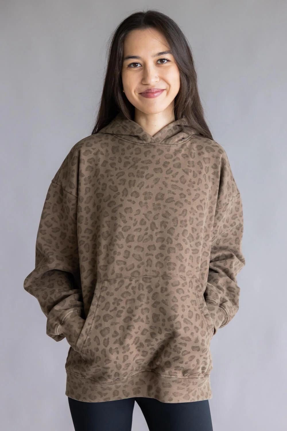 Vintage Leopard Oversized Heavy Hoodie