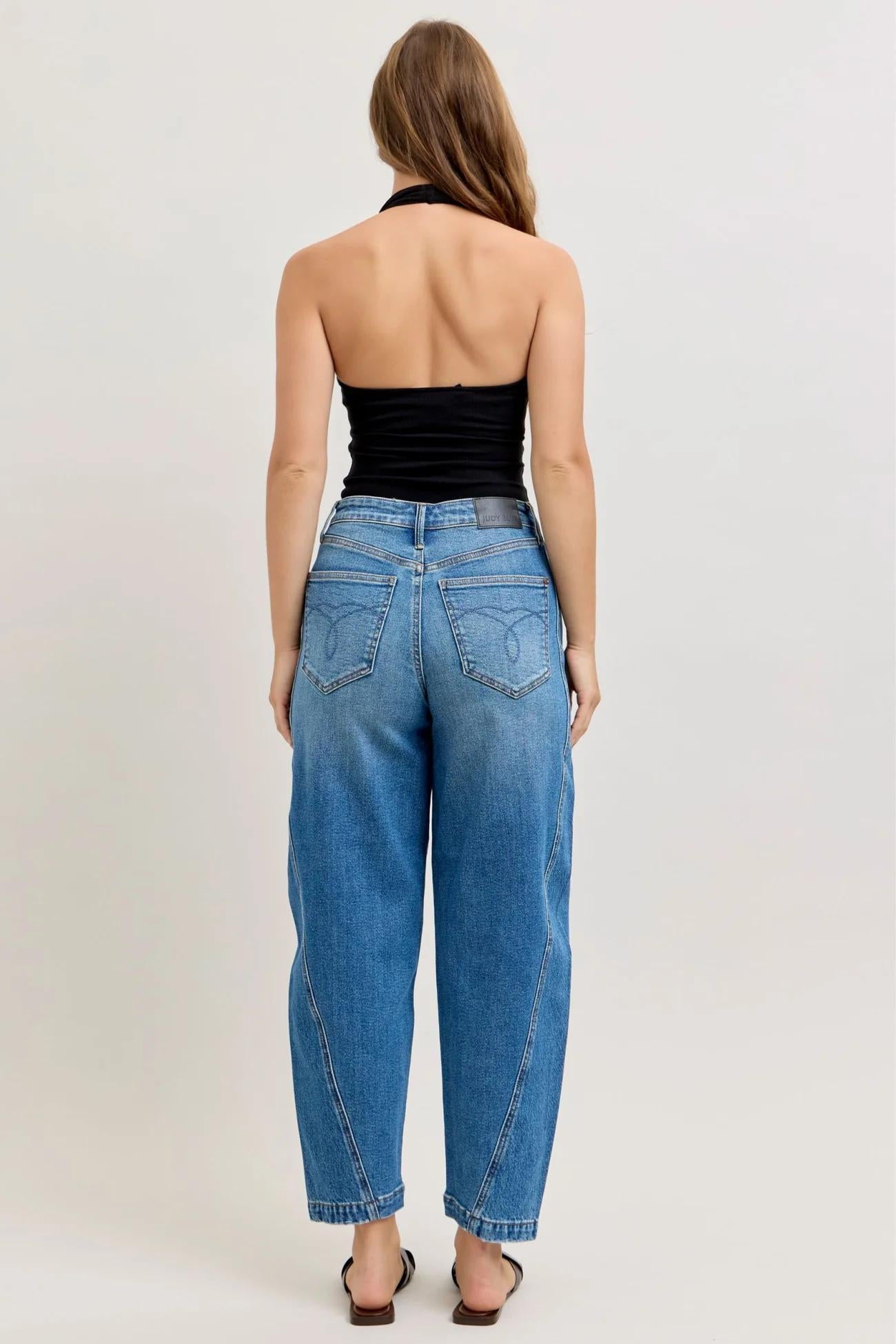 Judy Blue High Waist Rigid Magic Barrel Denim Jeans ~ Style 881110