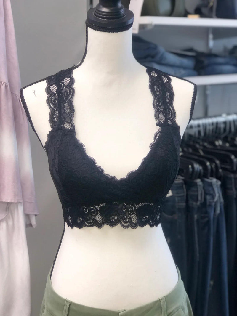 Black Lace Bralettes by New Mix