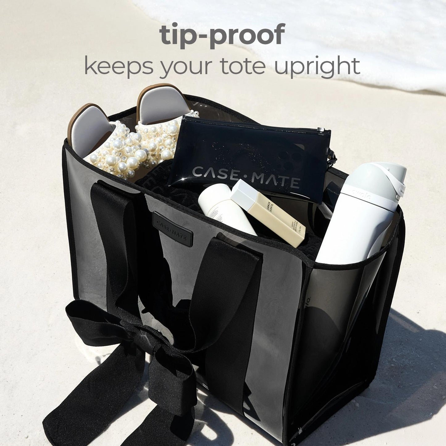 Case-Mate Midnight Black Bow Jelly Tote Bag