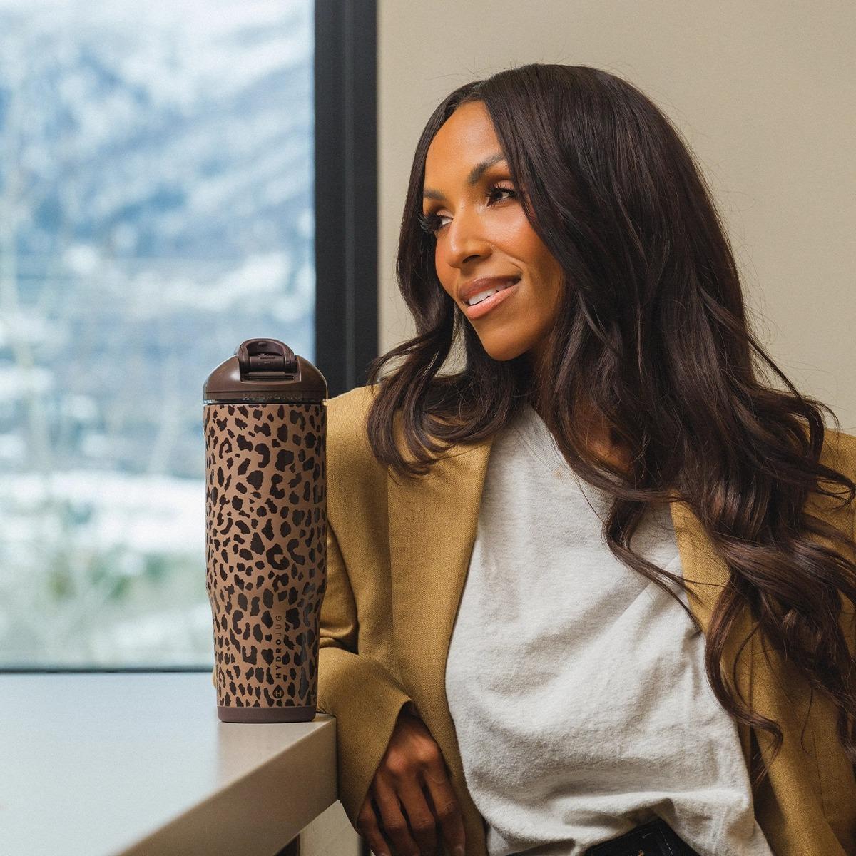 Brown Leopard HydroJug Ease20 Tumbler