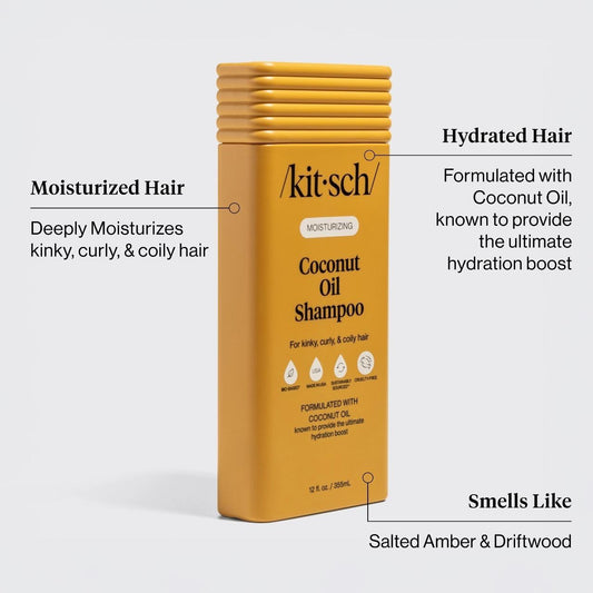 Kitsch Moisturizing Coconut Oil Liquid Shampoo 12oz