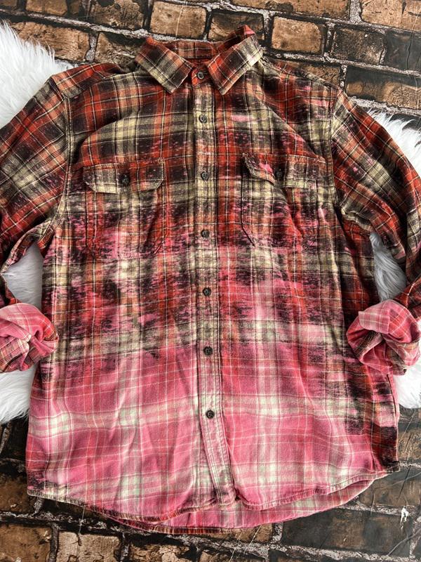 Harvest Kiss Ombre Distress Flannel