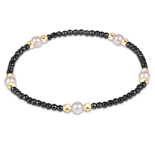 Purpose Pearl 4mm Silver Faceted Silver Hematite Bracelet