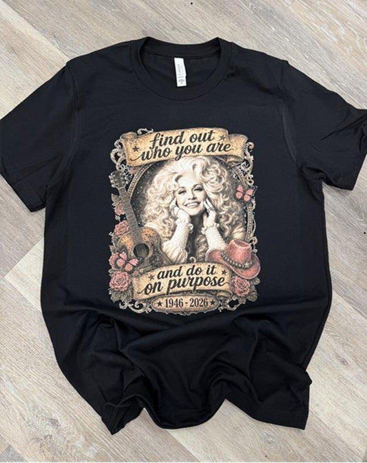 Find Out Who You Are Dolly Tribute Graphic Tee (Youth And Adult Sizes)