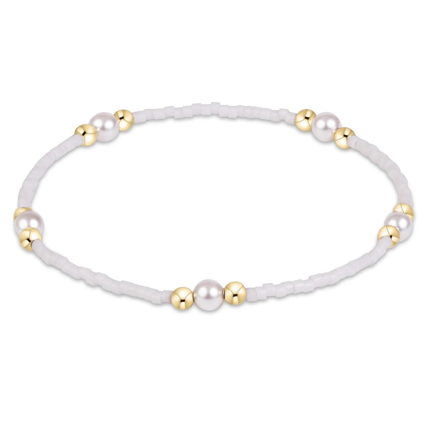 Gameday Hope Purpose Pearl Bracelet - White