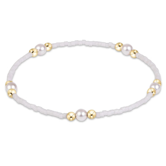 Gameday Hope Purpose Pearl Bracelet - White