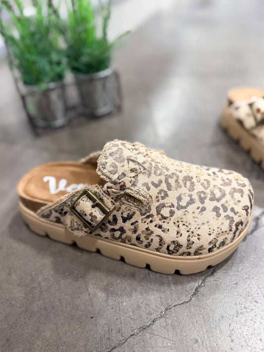 Cali Taupe Leopard Clog by Very G