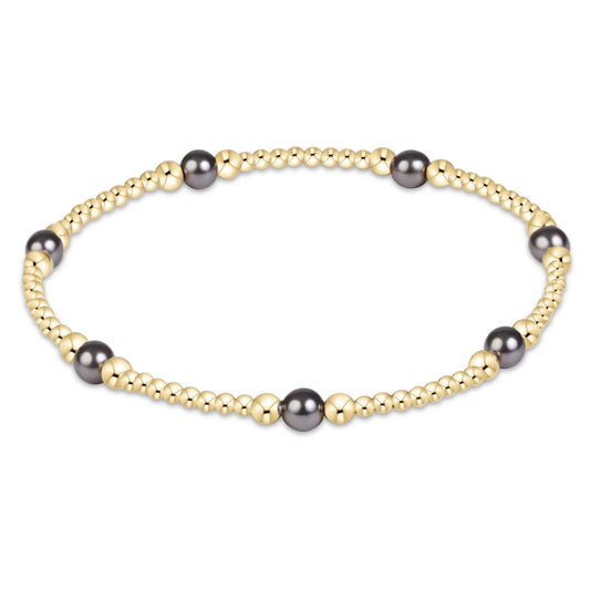 Purpose Pearl Dark Grey  4mm Bracelet