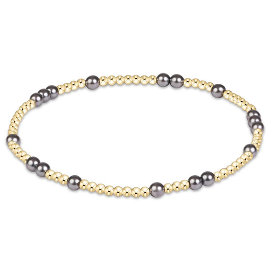 Hope Unwritten Pearl Dark Grey 3mm Bracelet