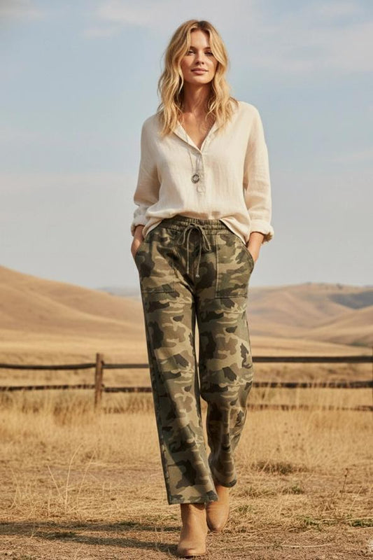 Camo Wide Leg Pants