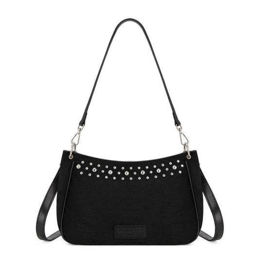 Black Studded Western Shoulder Bag by Wrangler